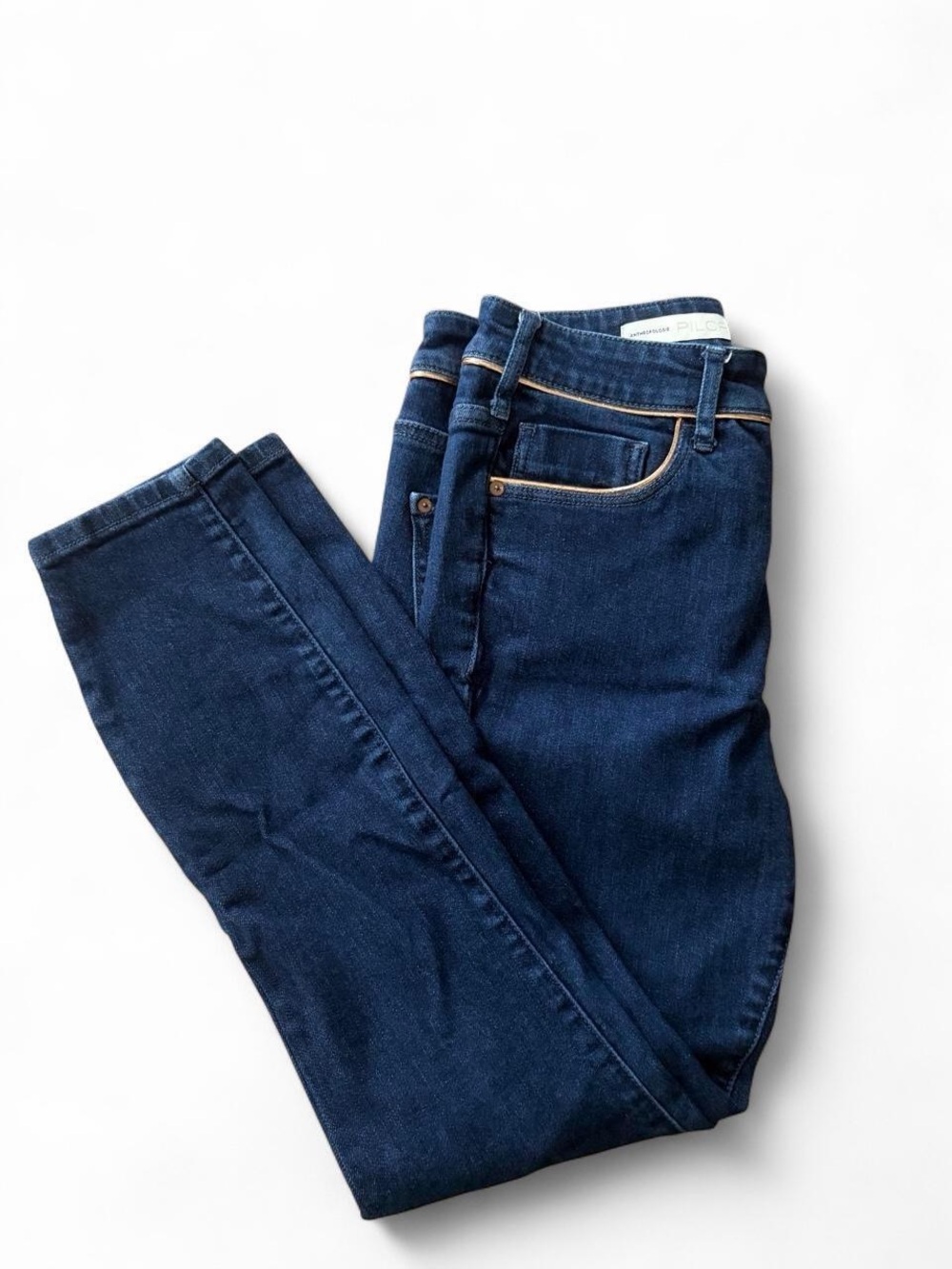 Anthropologie Pilcro and the Letterpress High-Rise Skinny Jeans Dark Wash